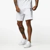 Shorts<Gym King Linear Print Interlock Short White