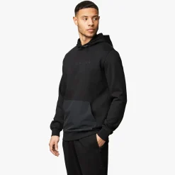 Sweatshirts & Hoodies<Gym King Linear Print Interlock Hood Black