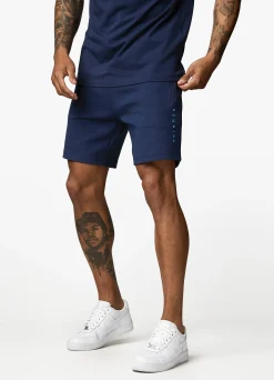 Shorts<Gym King Linear Print Interlock Short Moonlight Blue
