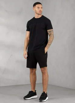 Twin Sets<Gym King Linear Print Interlock Short Black