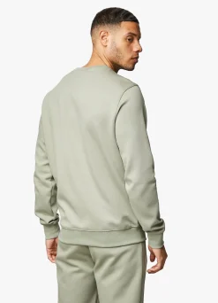Sweatshirts & Hoodies<Gym King Linear Print Interlock Crew Soft Khaki