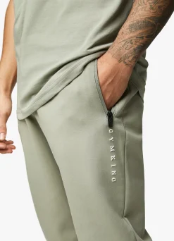Tracksuit Bottoms<Gym King Linear Print Interlock Jogger Soft Khaki