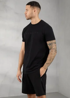 Twin Sets<Gym King Linear Print Interlock Short Black