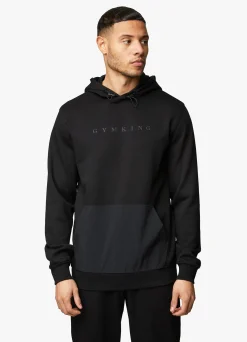 Sweatshirts & Hoodies<Gym King Linear Print Interlock Hood Black