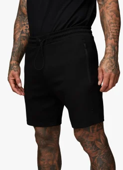 Shorts<Gym King Linear Print Interlock Short Black