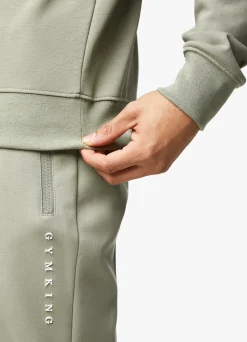 Sweatshirts & Hoodies<Gym King Linear Print Interlock Crew Soft Khaki