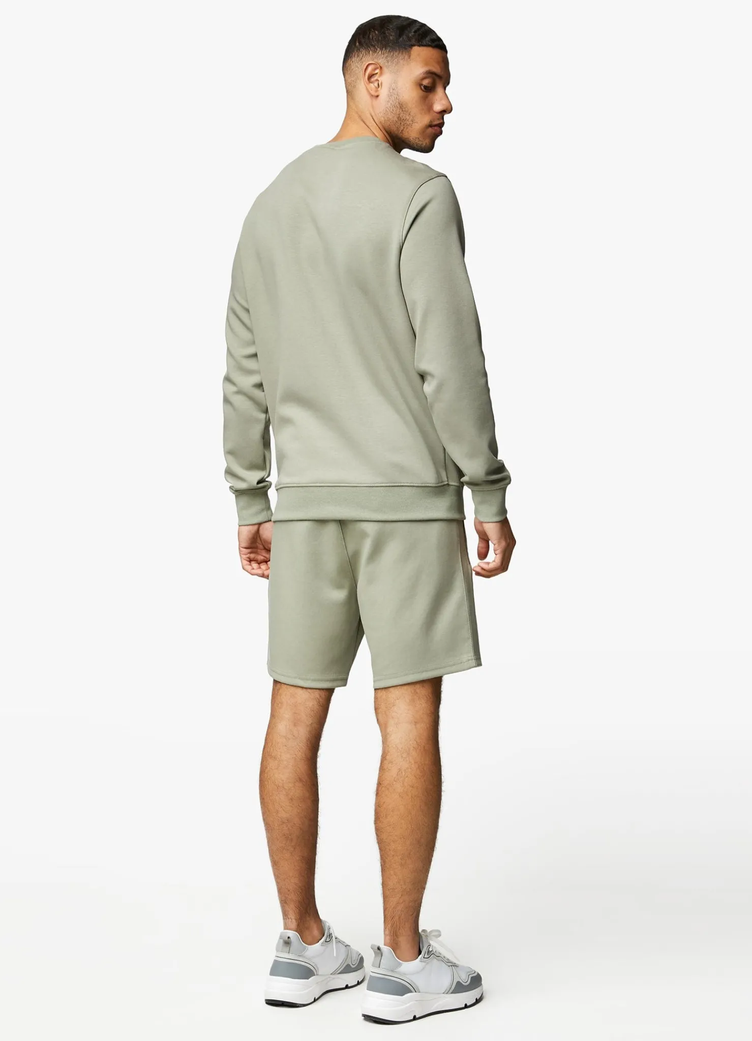 Shorts<Gym King Linear Print Interlock Short Soft Khaki