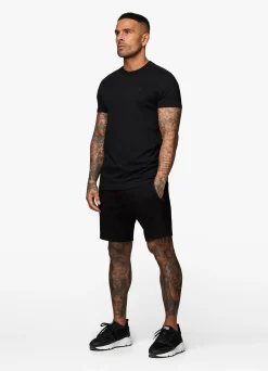 Shorts<Gym King Linear Print Interlock Short Black