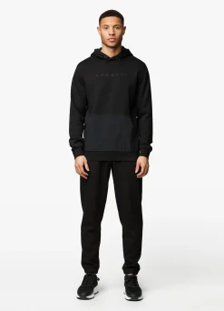 Sweatshirts & Hoodies<Gym King Linear Print Interlock Hood Black