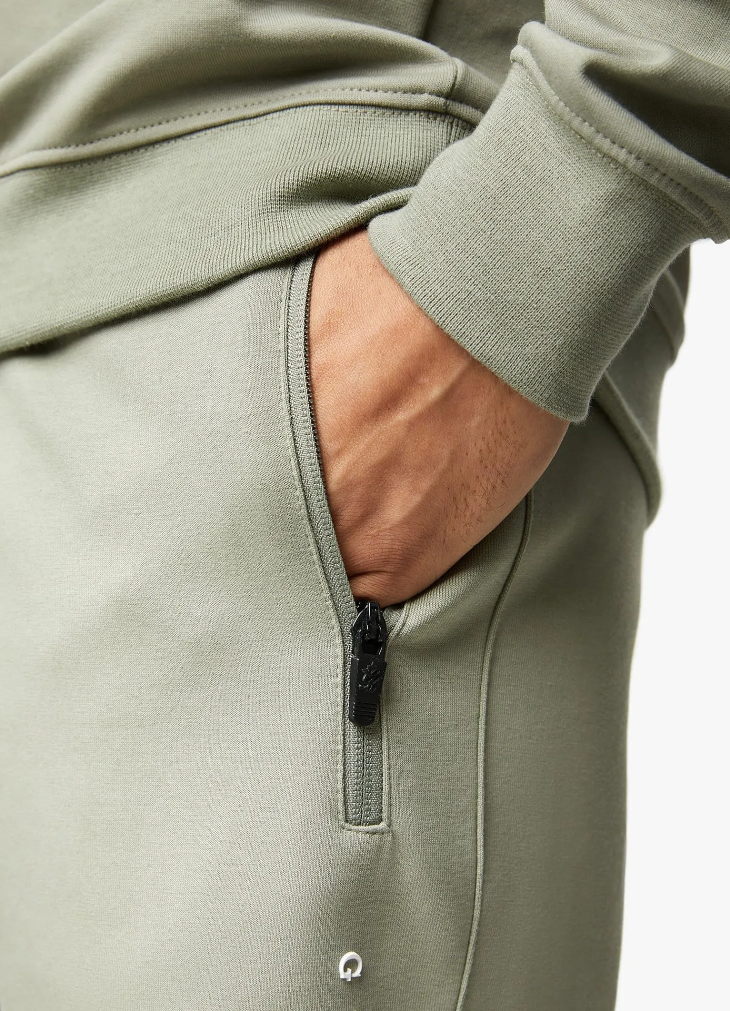 Shorts<Gym King Linear Print Interlock Short Soft Khaki