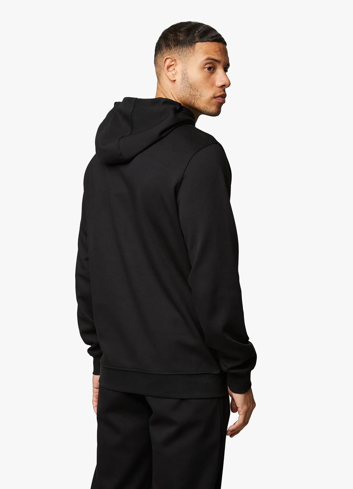 Sweatshirts & Hoodies<Gym King Linear Print Interlock Hood Black