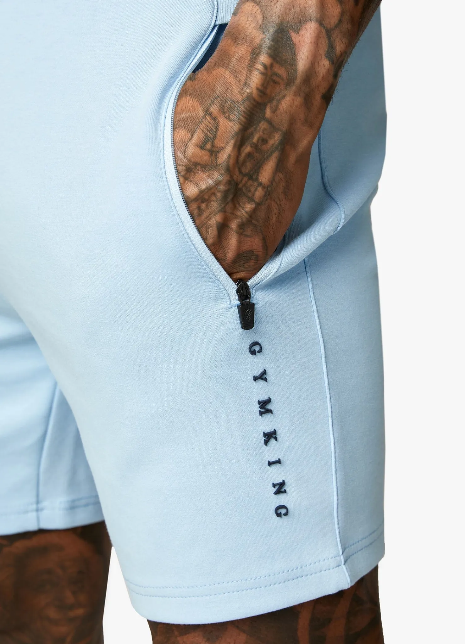 T-Shirts<Gym King Linear Print Tee Tranquil Blue