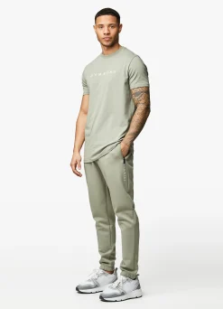 Twin Sets<Gym King Linear Print Tee Soft Khaki