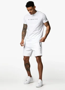 T-Shirts<Gym King Linear Print Tee White
