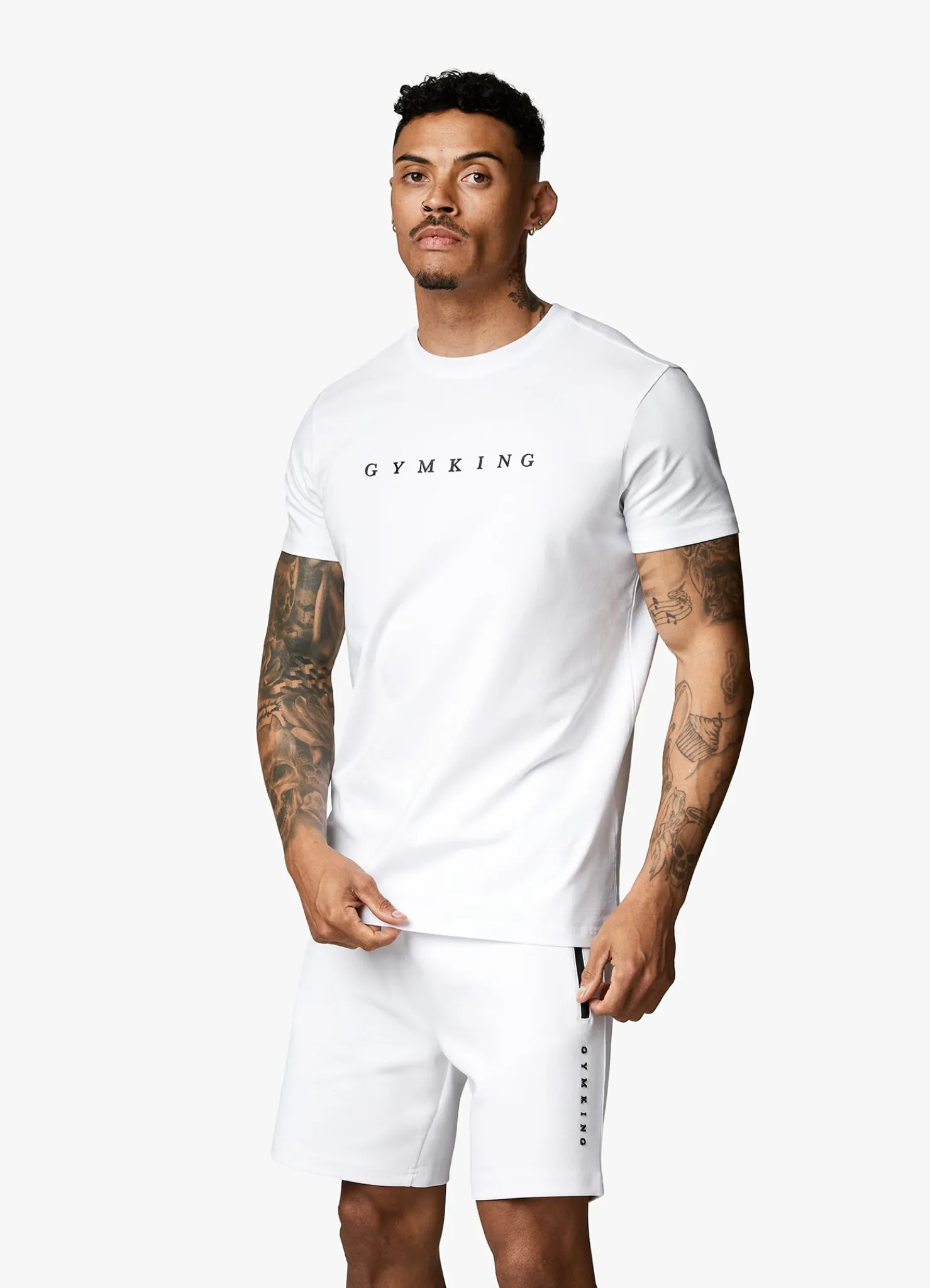 Twin Sets<Gym King Linear Print Tee White