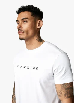 Twin Sets<Gym King Linear Print Tee White