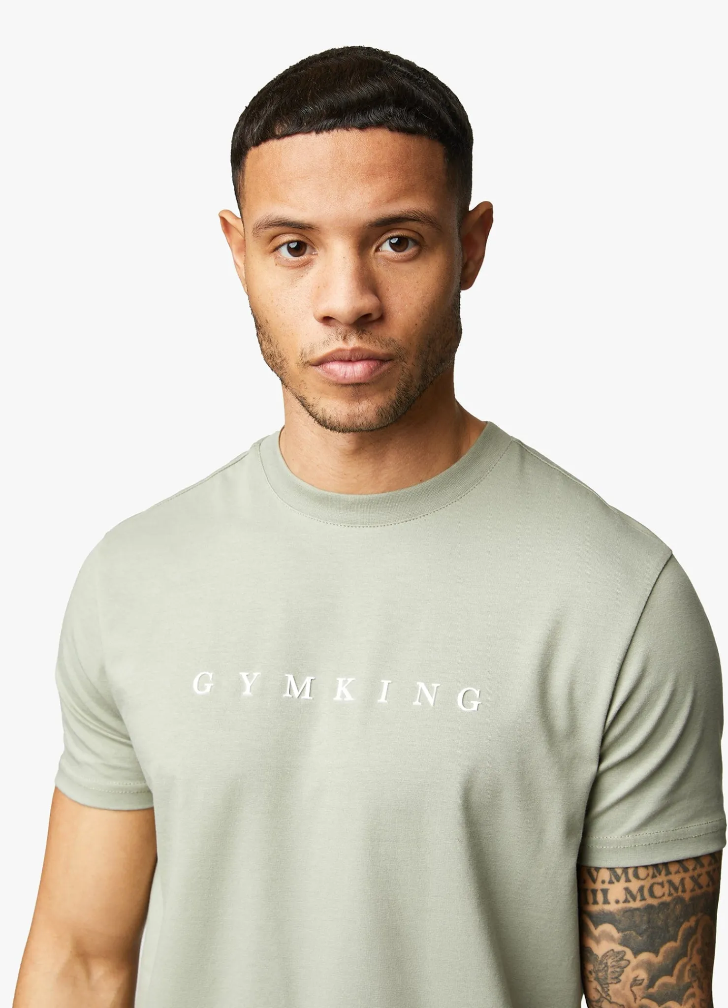Twin Sets<Gym King Linear Print Tee Soft Khaki