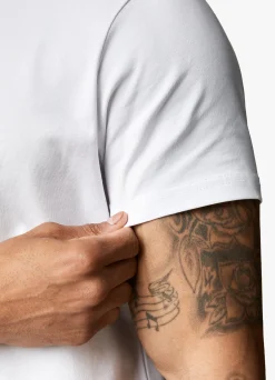 T-Shirts<Gym King Linear Print Tee White