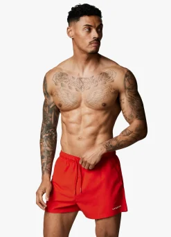 Swimwear<Gym King Linear Swim Short 4" Chilli Red