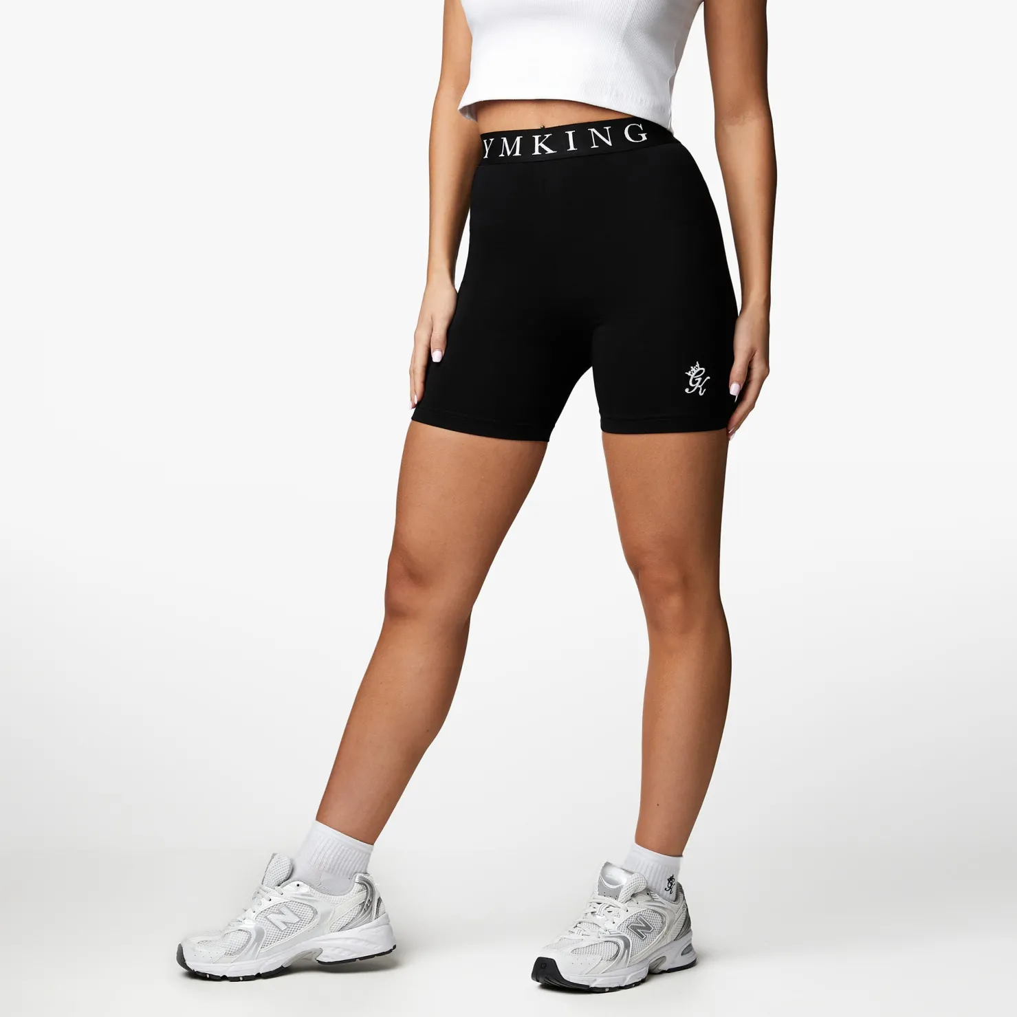 Shorts<Gym King Linear Tape Cycle Short Black