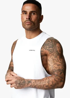 Vests<Gym King Linear Vest White