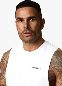 Vests<Gym King Linear Vest White