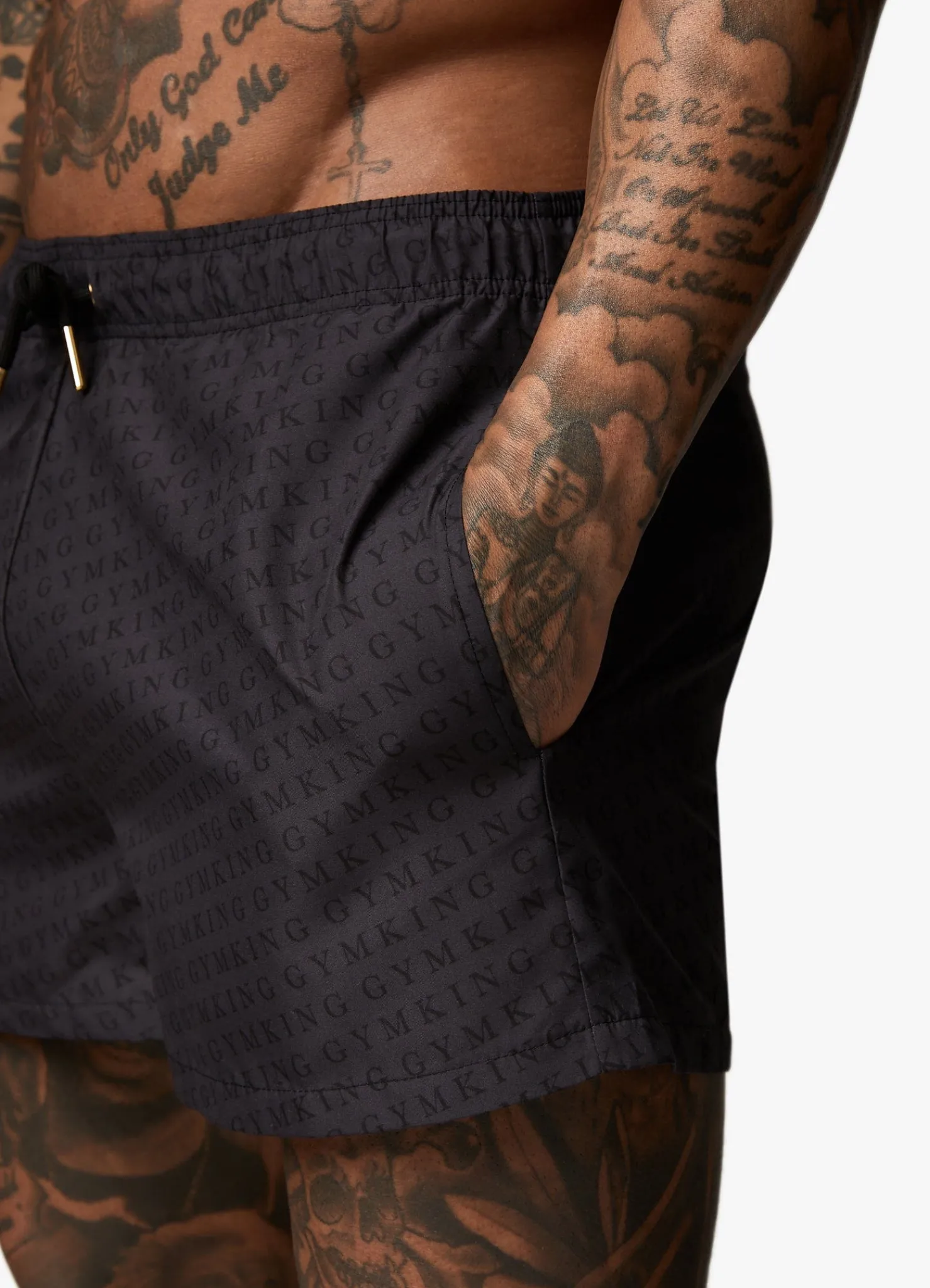 Swimwear<Gym King Marina Short 4" Black Aop