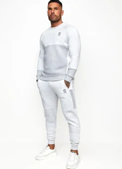 Sweatshirts & Hoodies<Gym King Minefield Crew Snow Marl/White/Light Grey Marl