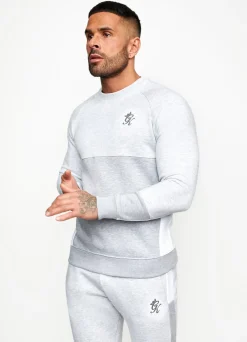 Sweatshirts & Hoodies<Gym King Minefield Crew Snow Marl/White/Light Grey Marl
