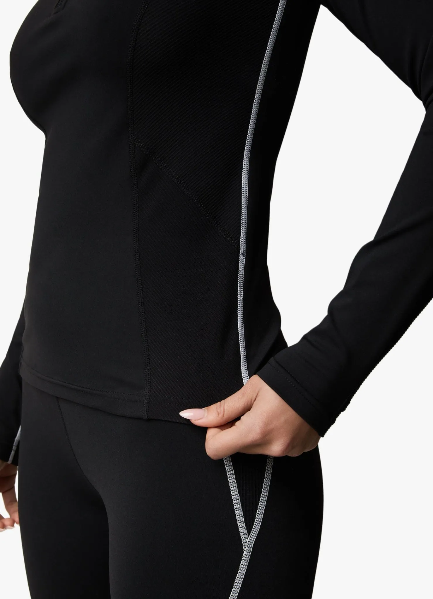 Tops & T-Shirts<Gym King Motivate 1/4 Zip Black/White