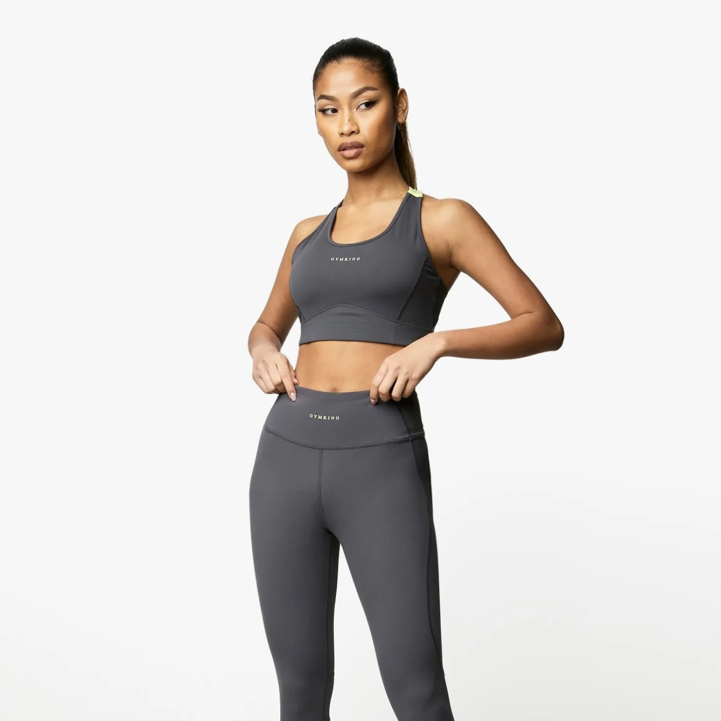 Gymwear<Gym King Motivate Bra Graphite/Lime