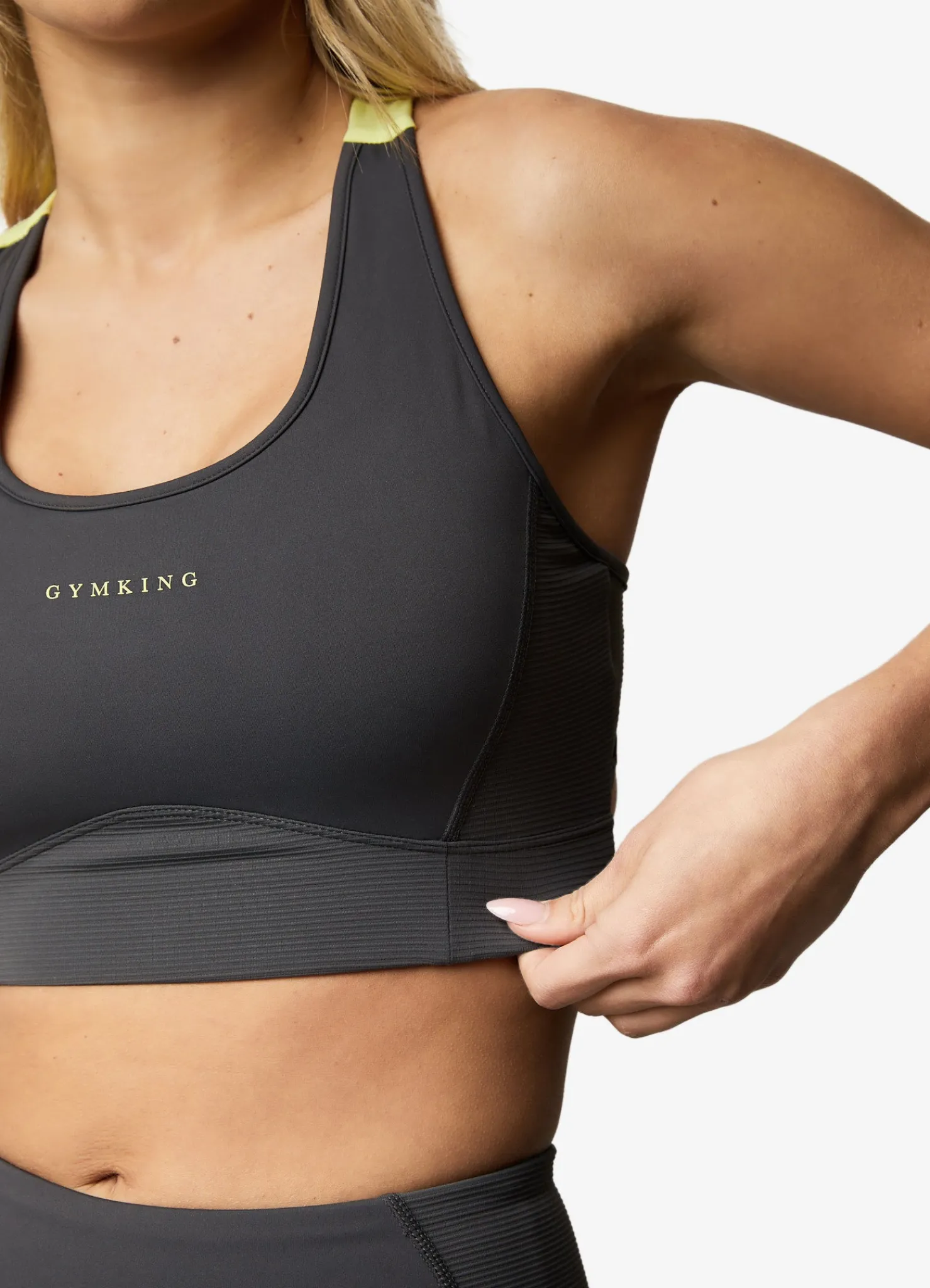 Gymwear<Gym King Motivate Bra Graphite/Lime