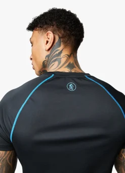 Gymwear<Gym King Motivate Stripe Tee Black/French Blue