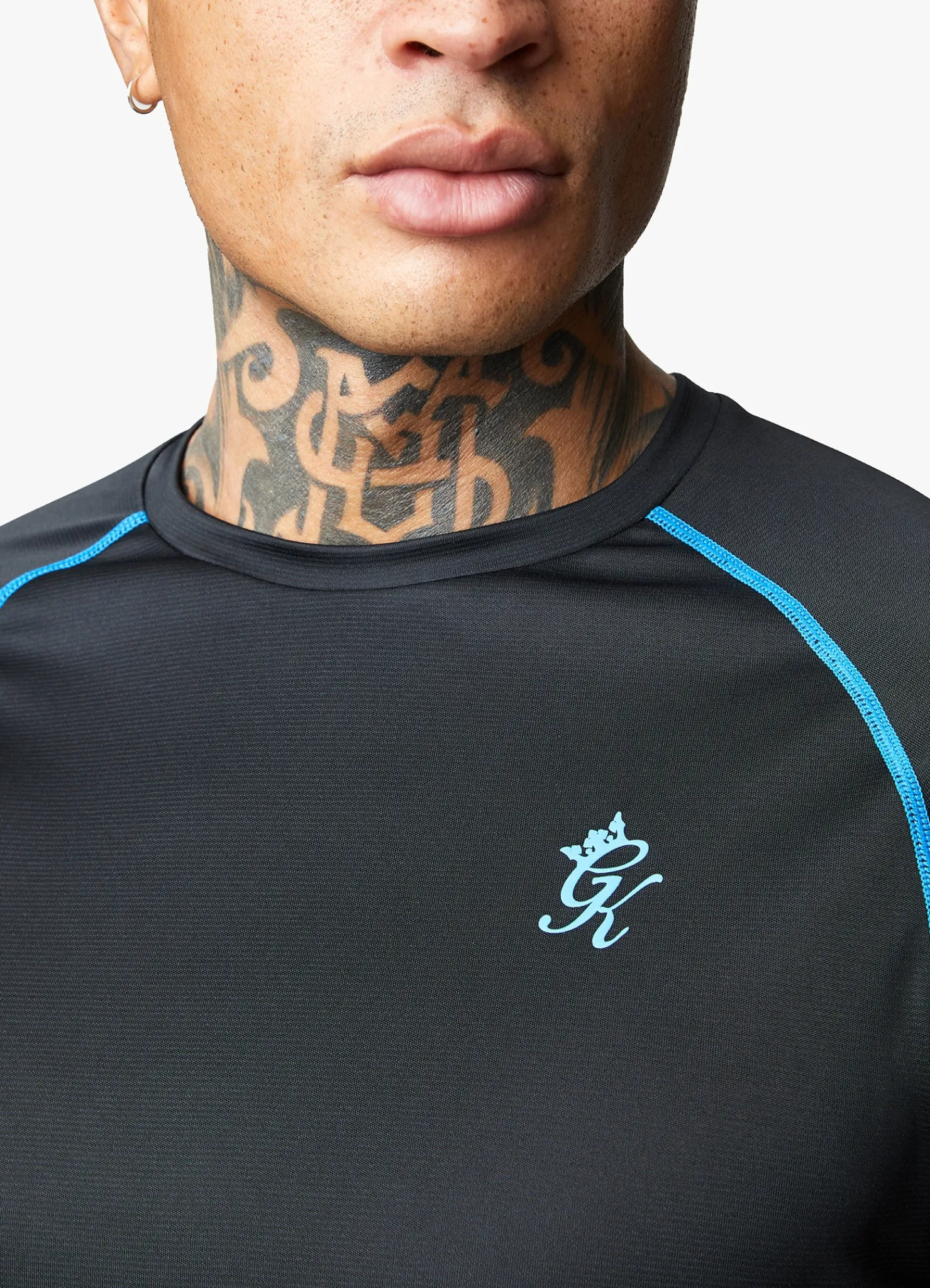 Gymwear<Gym King Motivate Stripe Tee Black/French Blue