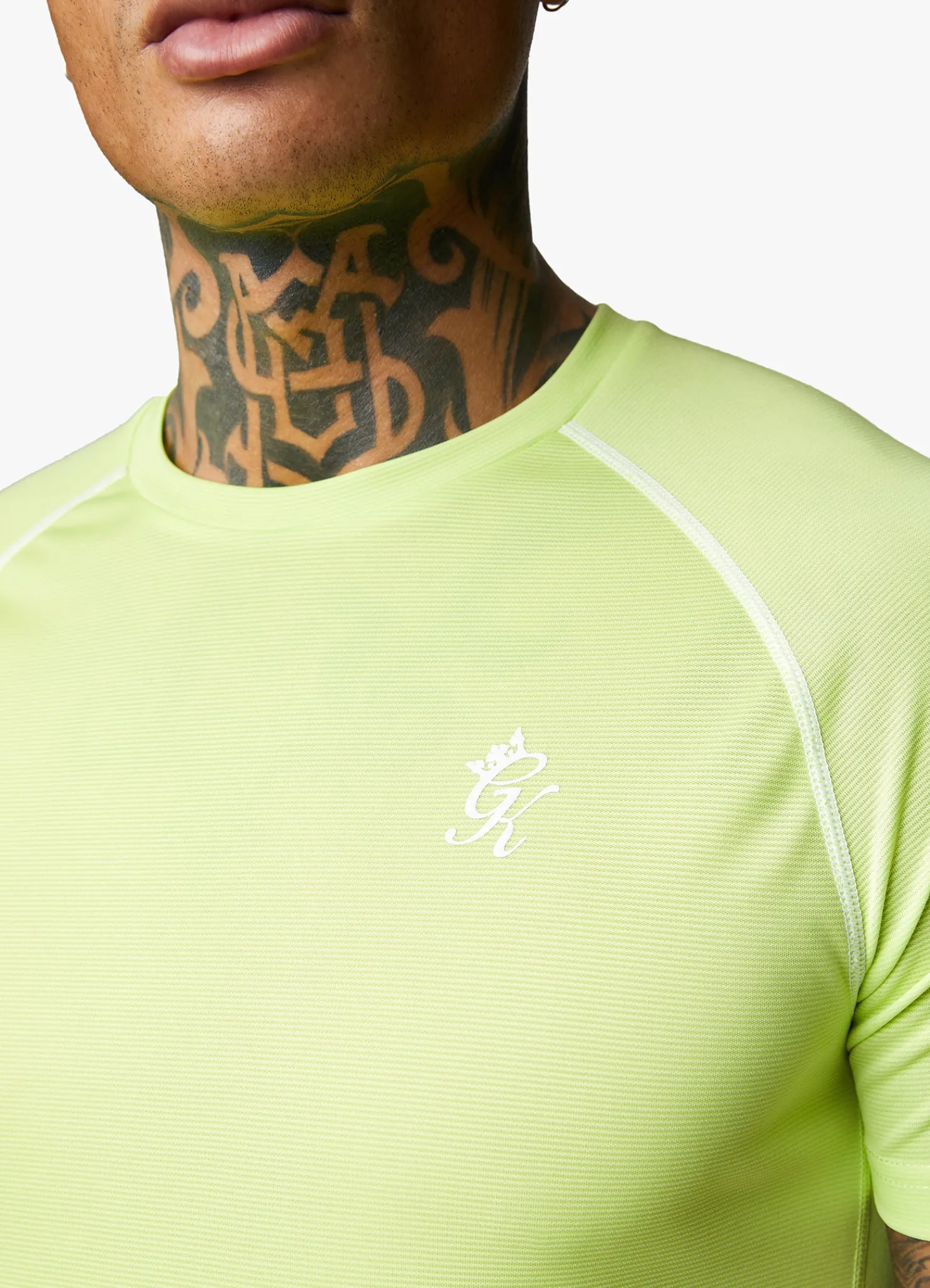 T-Shirts<Gym King Motivate Stripe Tee Lime/Graphite
