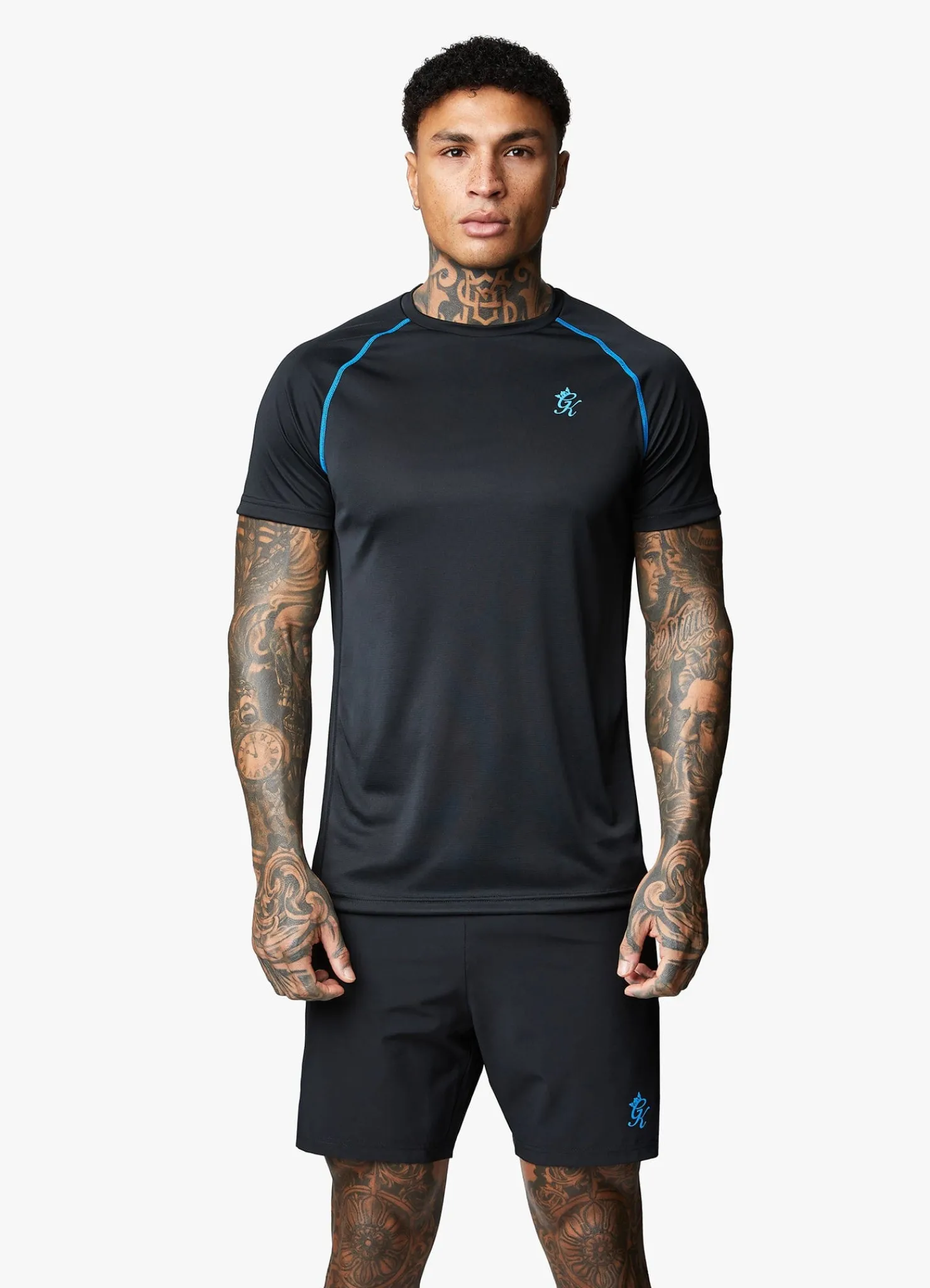 Gymwear<Gym King Motivate Stripe Tee Black/French Blue