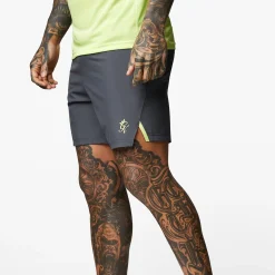 Gymwear<Gym King Motivate Texture Short Graphite/Lime