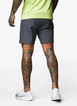 Shorts<Gym King Motivate Texture Short Graphite/Lime