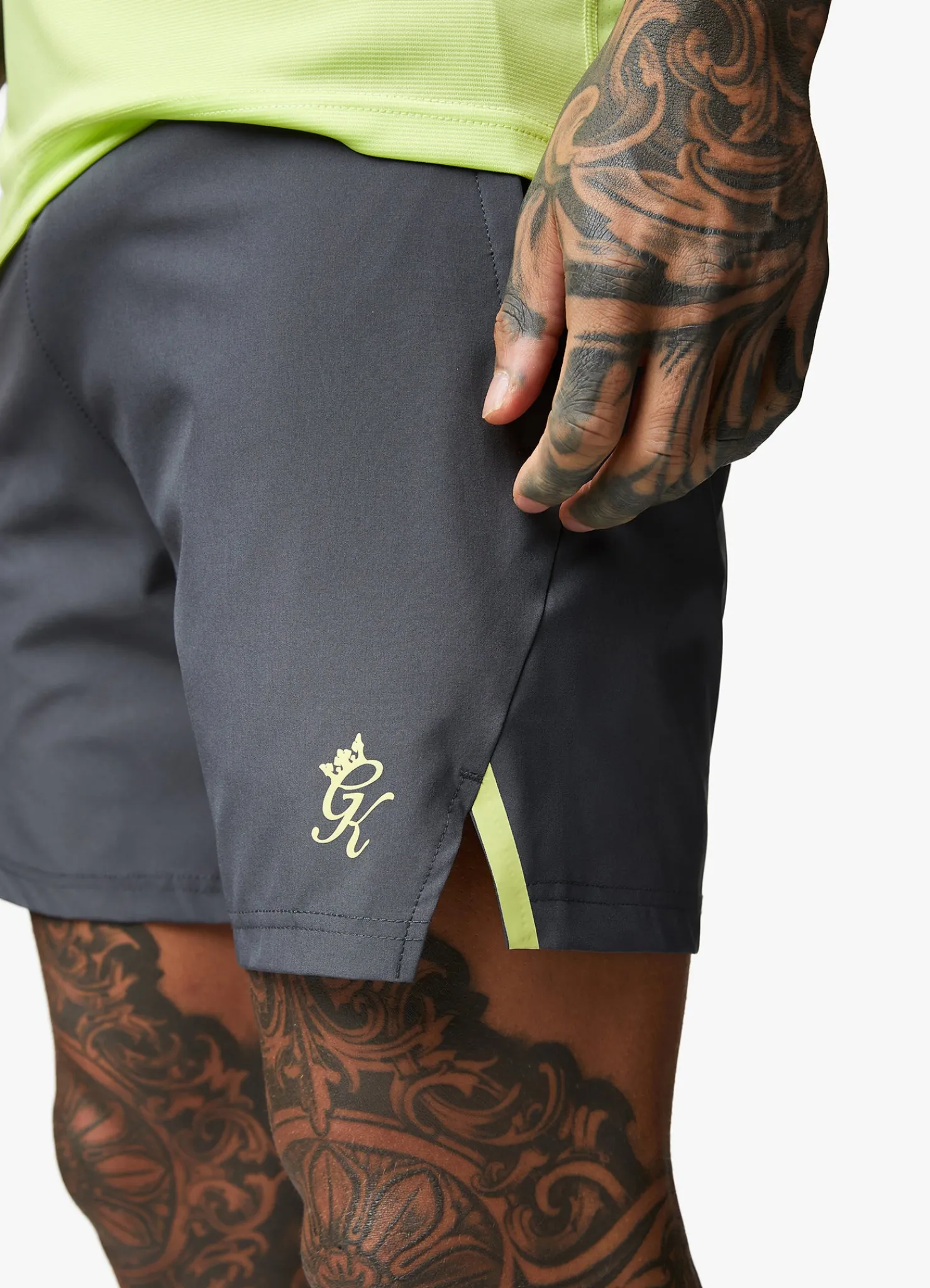Gymwear<Gym King Motivate Texture Short Graphite/Lime