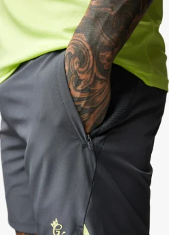 Shorts<Gym King Motivate Texture Short Graphite/Lime