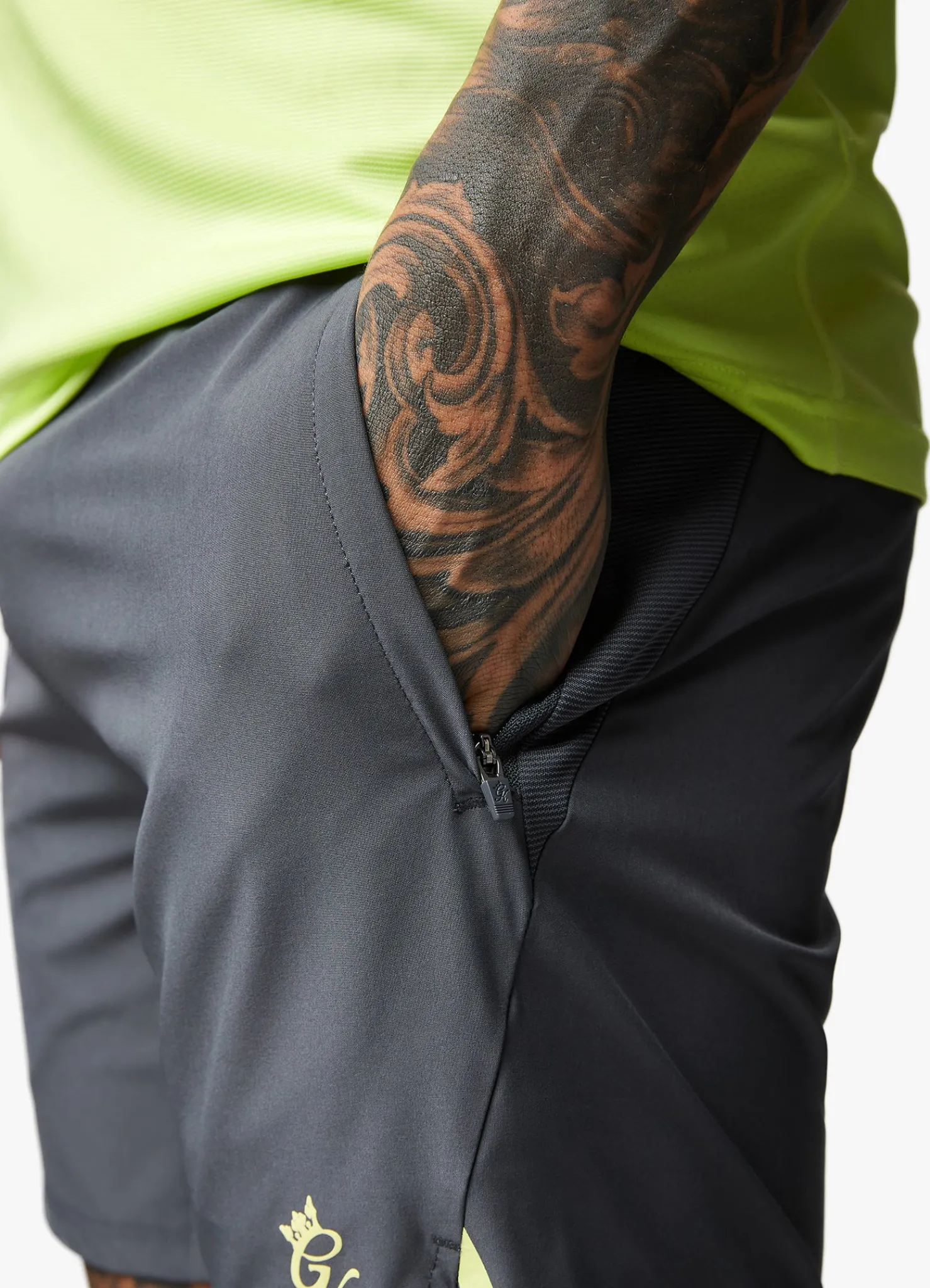 Gymwear<Gym King Motivate Texture Short Graphite/Lime