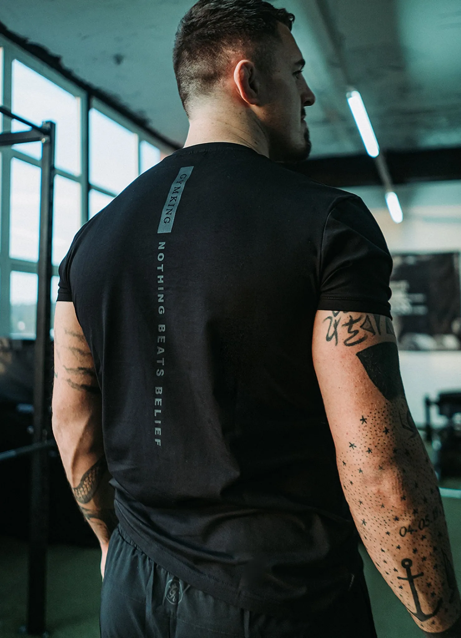 T-Shirts<Gym King Nothing Beats Belief Tee Black