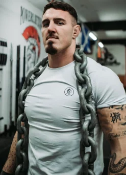 T-Shirts<Gym King Nothing Beats Belief Tee White