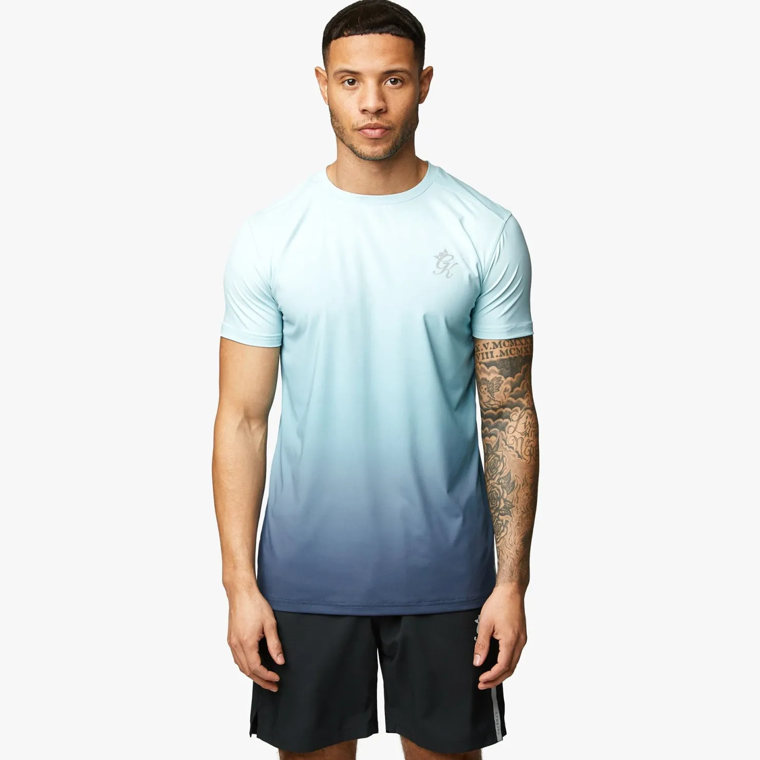 Gymwear<Gym King Ombre Ss Tee Deep Blue/Mint