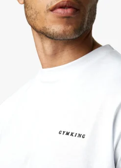 T-Shirts<Gym King Premium Linear Tee White