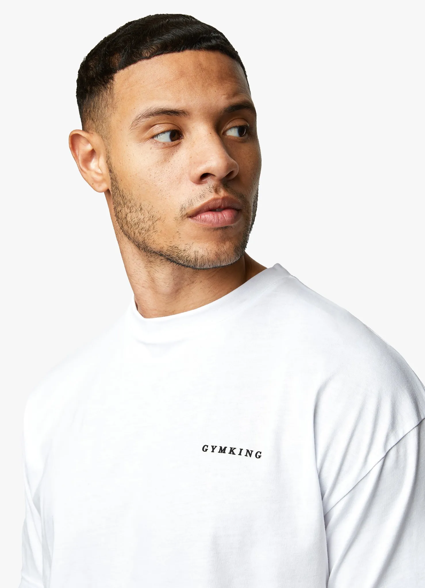 Twin Sets<Gym King Premium Linear Tee White
