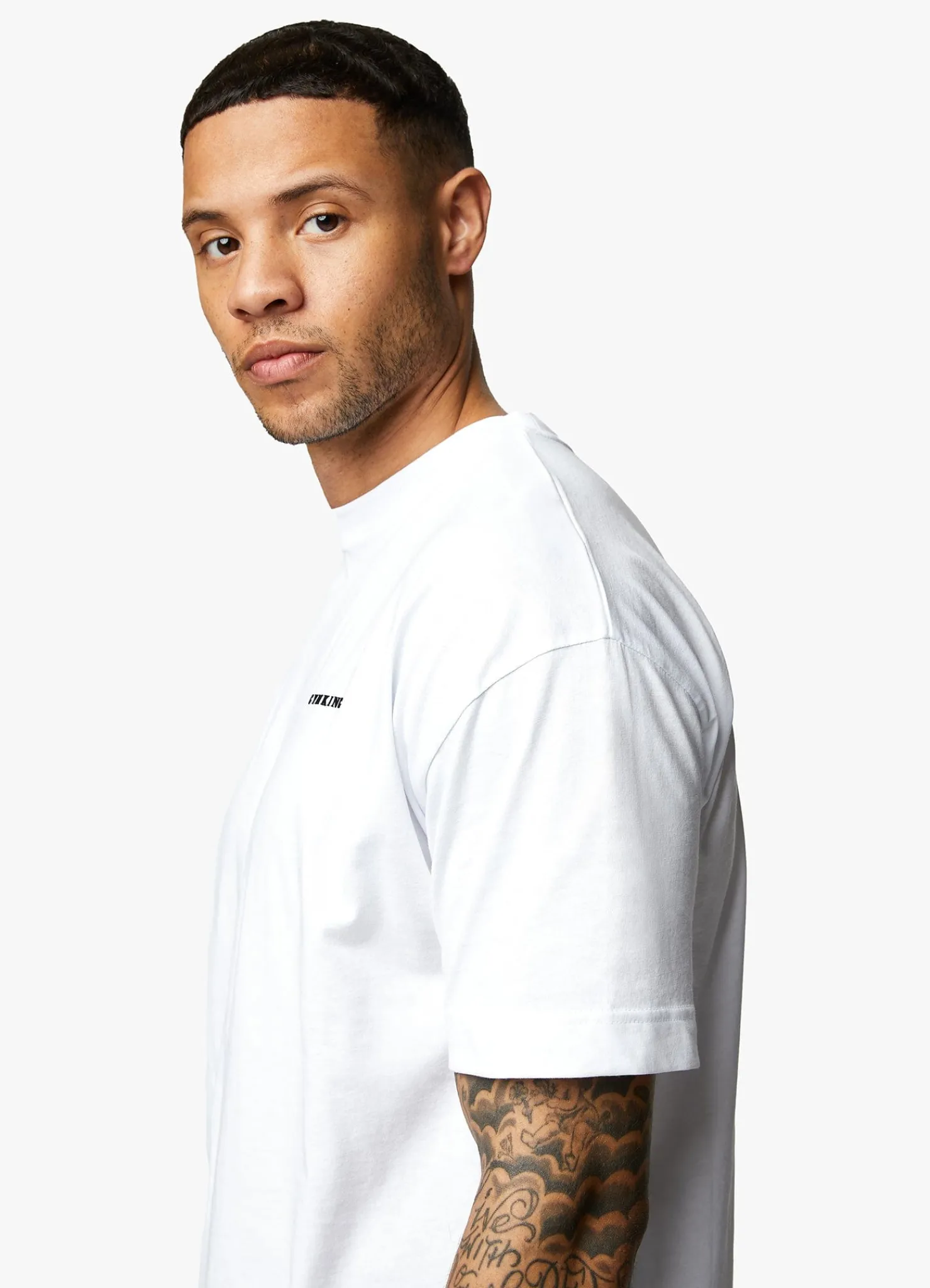 Twin Sets<Gym King Premium Linear Tee White