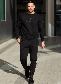 Sweatshirts & Hoodies<Gym King Pro Logo Crew Black/Black Reflective
