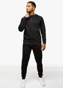 Tracksuit Bottoms<Gym King Pro Logo Fleece Jogger Black/Black