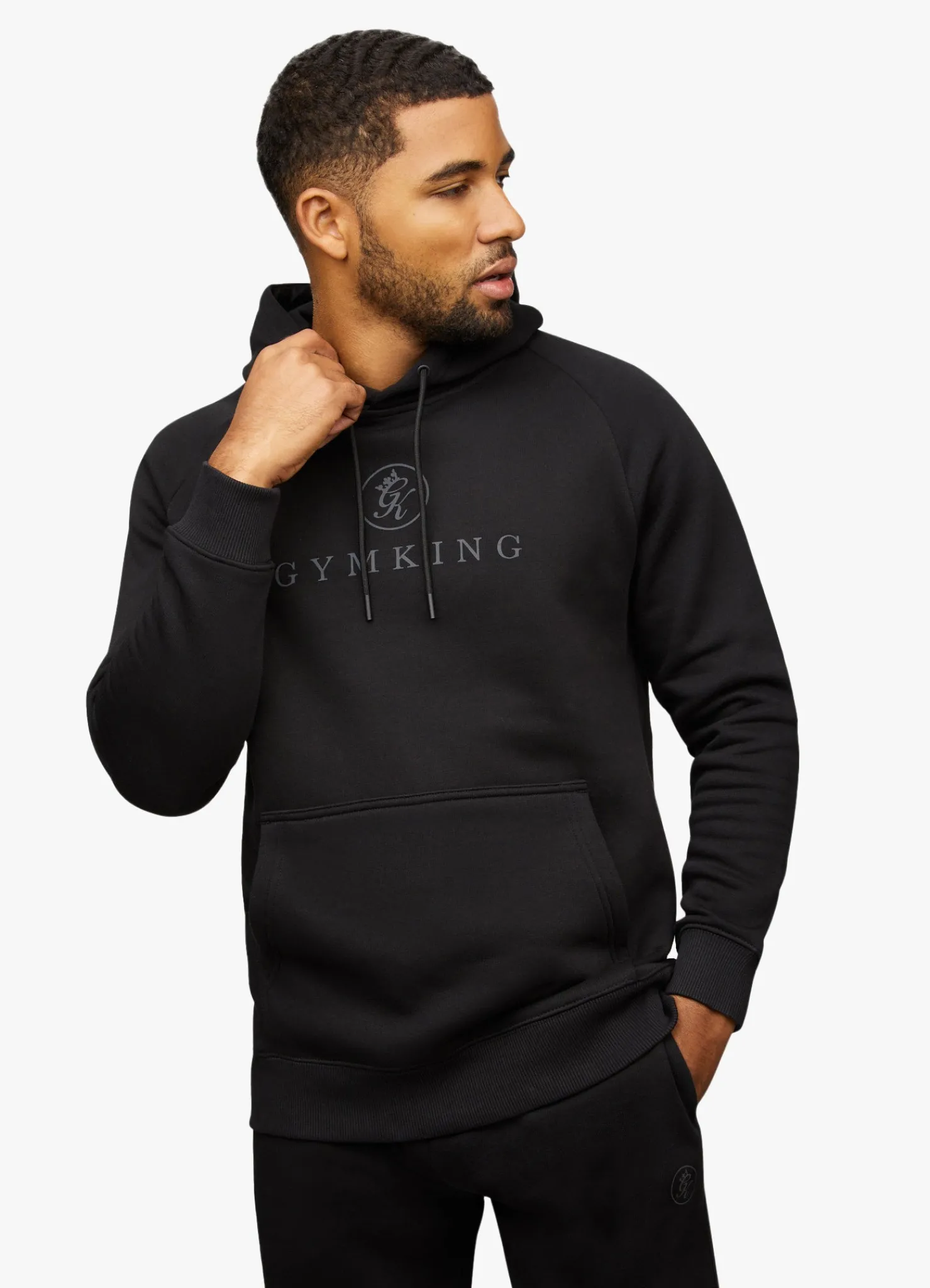 Sweatshirts & Hoodies<Gym King Pro Logo Hood Black/Black